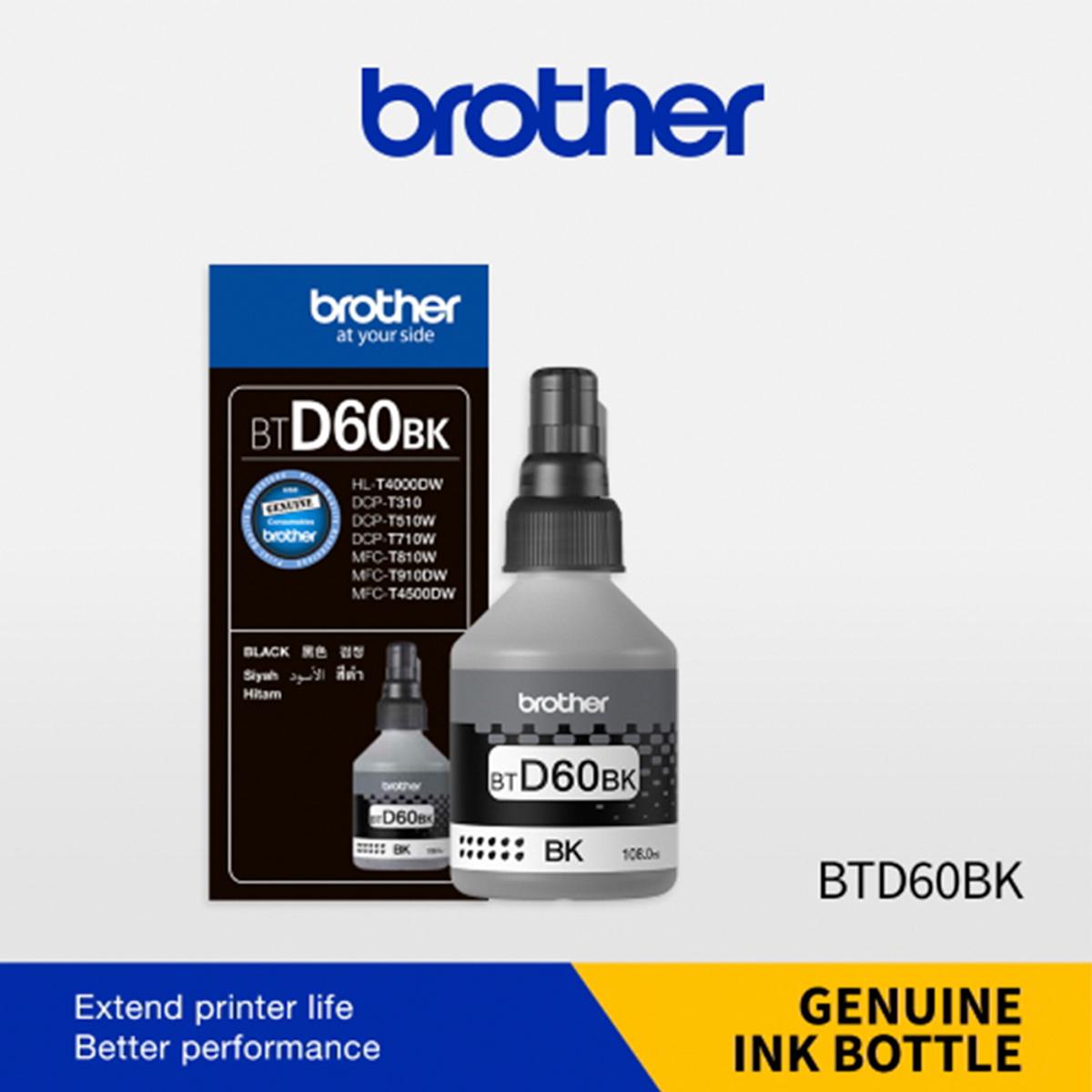 Tinta Impresora Brother Btd60bk Negra 108 Ml